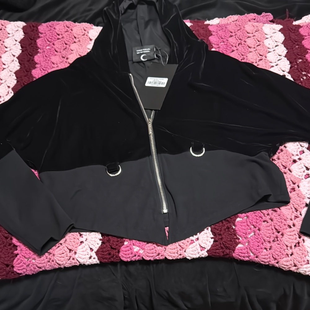 Killstar Black Bomber Jacket with Metallic Accents